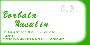 borbala musulin business card
